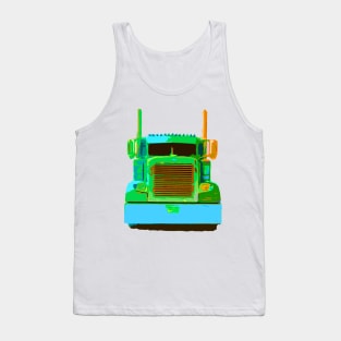 Neon Semi Truck Tank Top